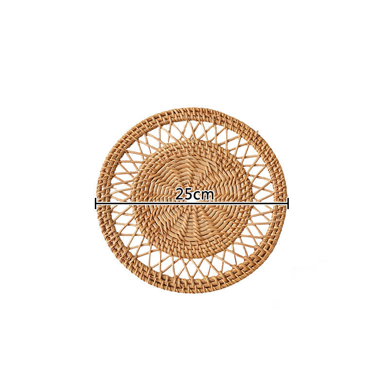 Damen Rattan Tischset Handgefertigt 0