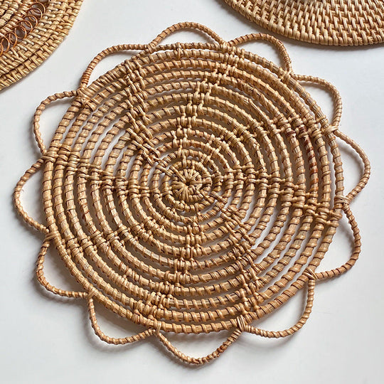 Damen Rattan Tischset Handgefertigt 2