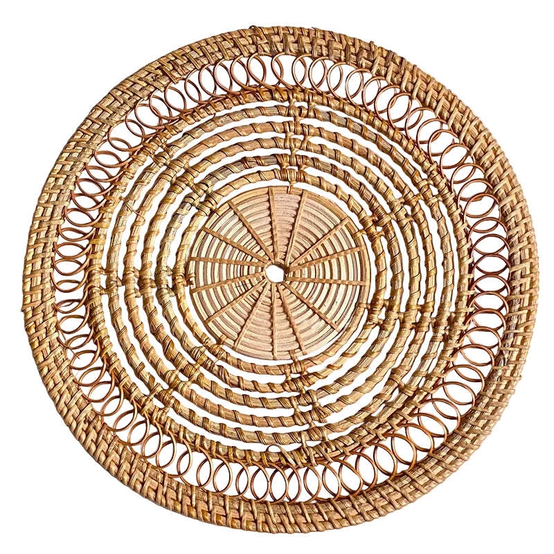 Damen Rattan Tischset Handgefertigt 9
