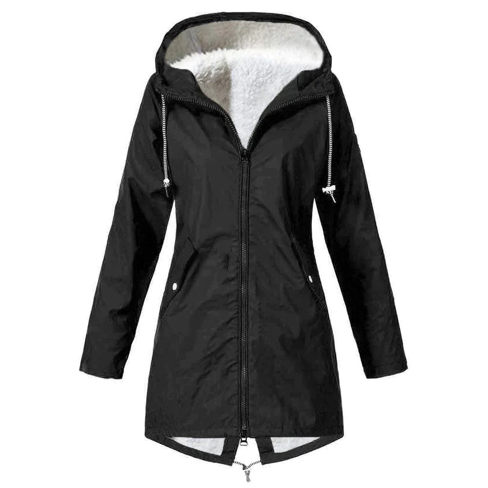 Damen Regenjacke ELSA mit verstellbarer Kapuze 0
