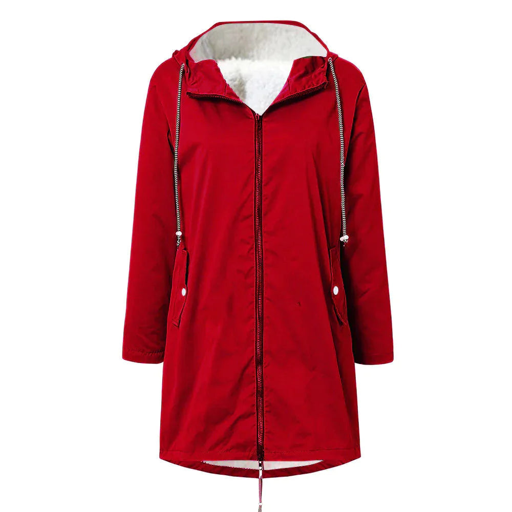 Damen Regenjacke ELSA mit verstellbarer Kapuze 8