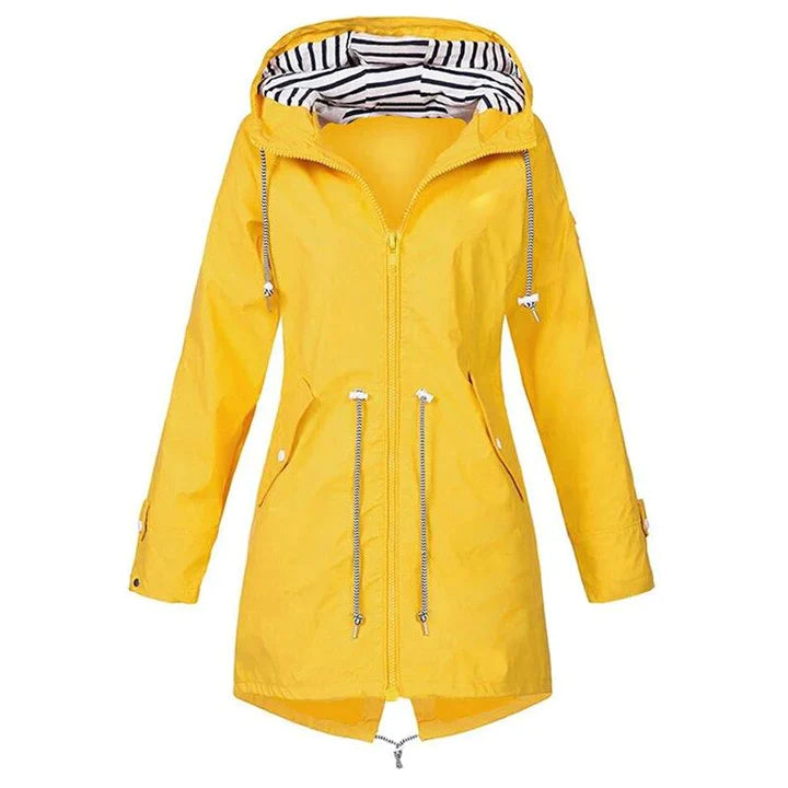 Damen Regenjacke mit verstellbarem Bund und praktischen Taschen 5
