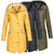 Damen Regenmantel Lange Regenjacke Wasserabweisend Synthetische Fasern 0