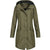 Damen Regenmantel Lange Regenjacke Wasserabweisend Synthetische Fasern 10