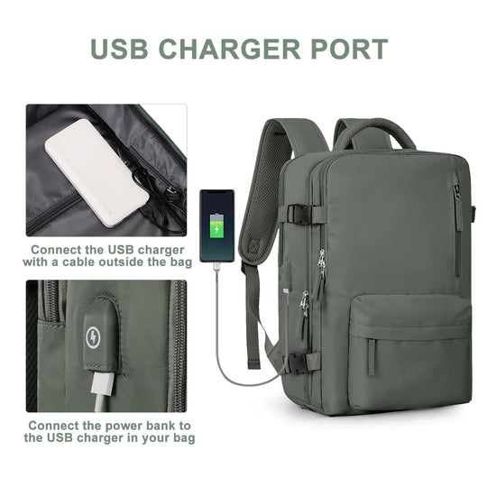 Damen Reiserucksack Mit USB-Anschluss Und Diebstahlschutz Für Reisen Und Alltag 5