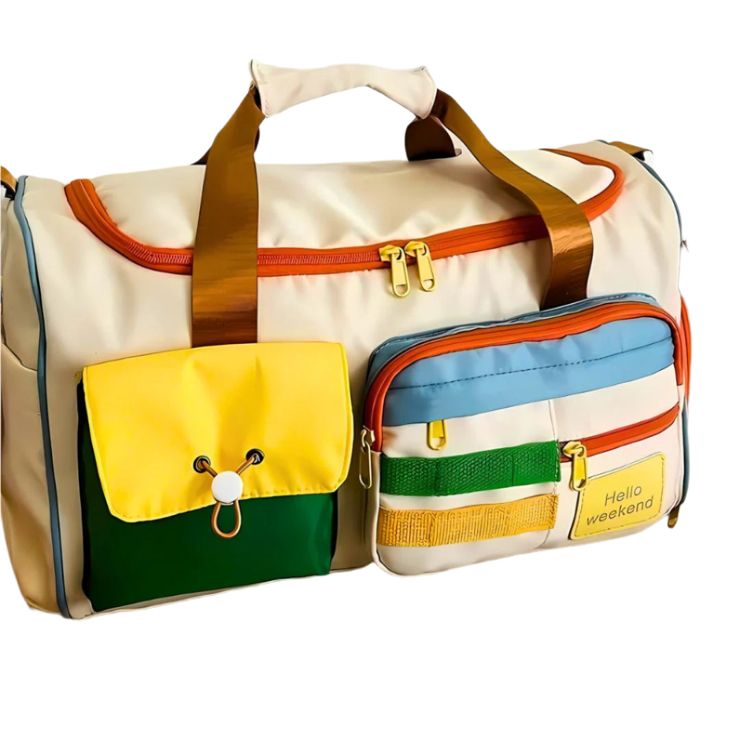 Damen Reisetasche Weekender Stilvoll Hochwertiges Material mit Fächern für Organisation 0