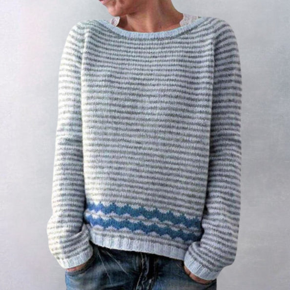 Damen Retro-Pullover Klassischer Stil Strickmaterial 5