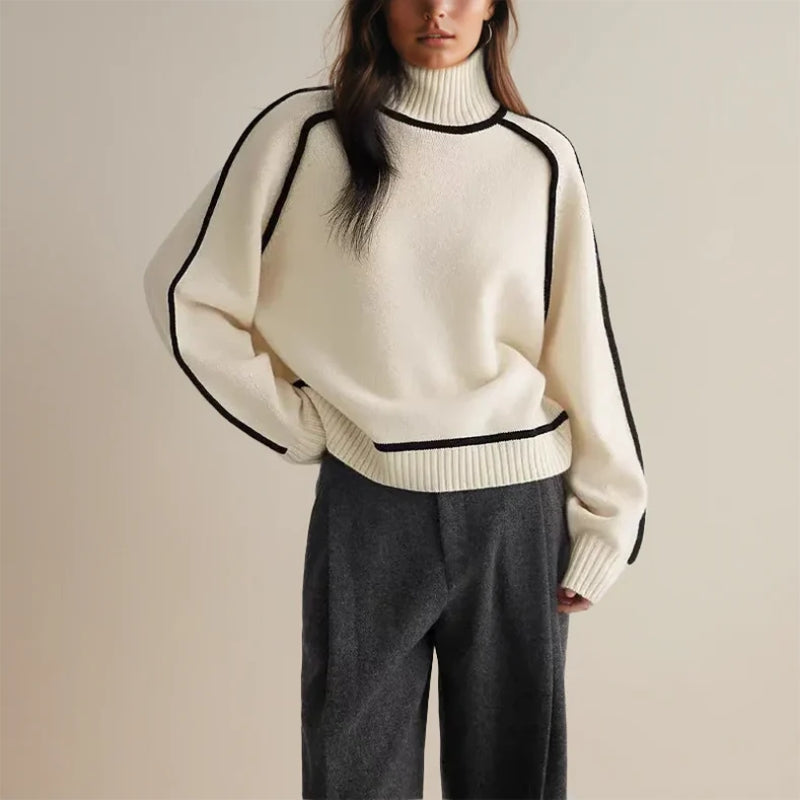 Damen Rollkragenpullover Winter Warm 2