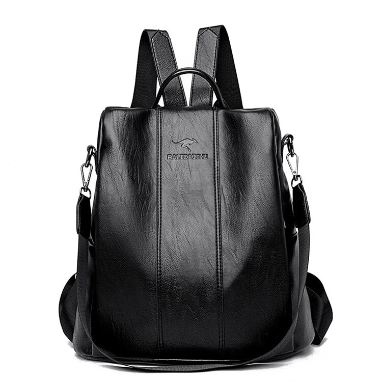 Damen Rucksack Vintage Stil Diebstahlsicher Multifunktional 0