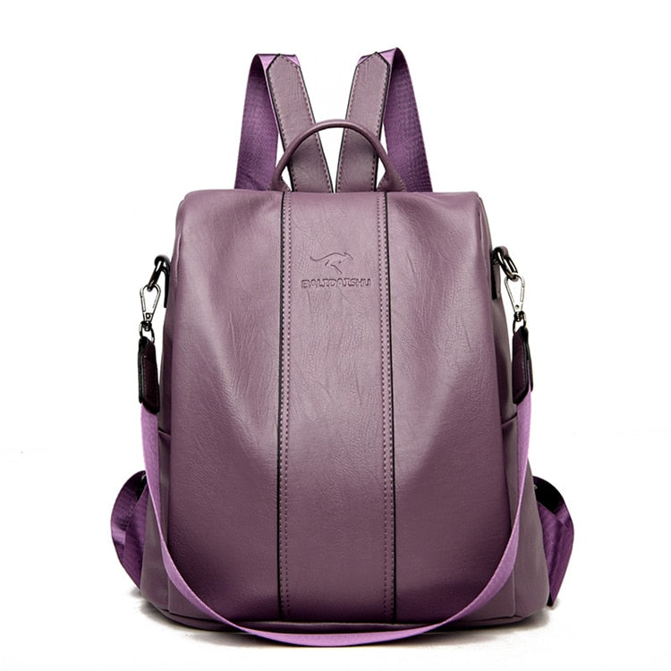 Damen Rucksack Vintage Stil Diebstahlsicher Multifunktional 3