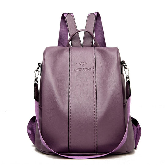 Damen Rucksack Vintage Stil Diebstahlsicher Multifunktional 3