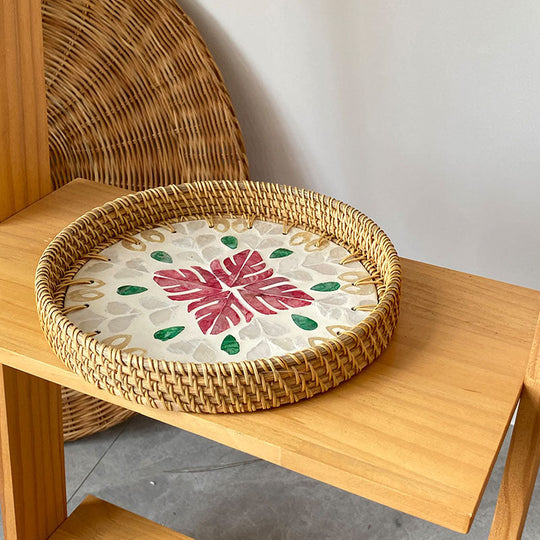 Damen Runde Servierplatte Mosaik Design 28 cm 3