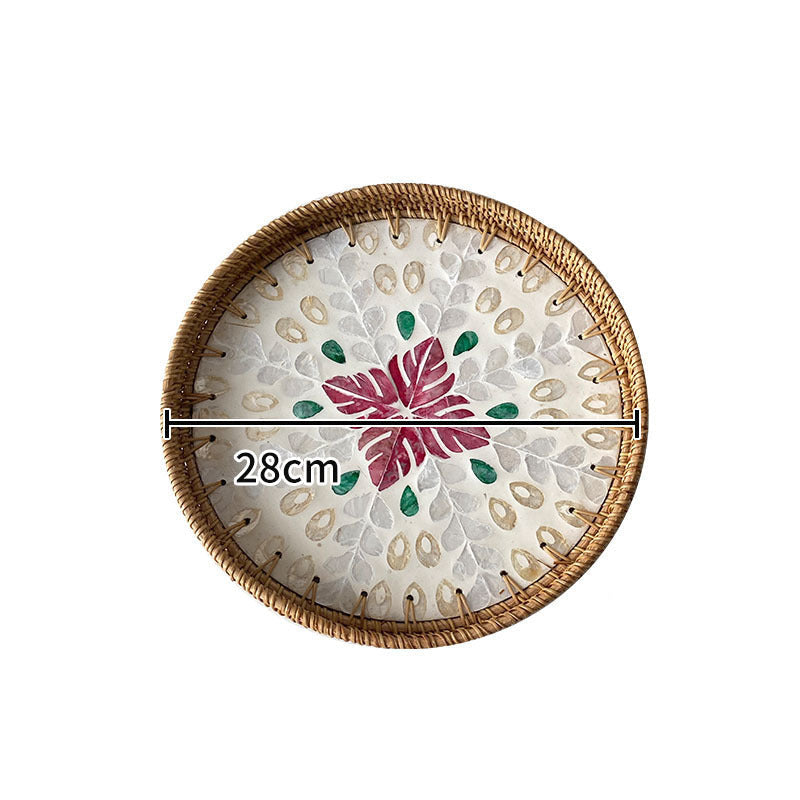 Damen Runde Servierplatte Mosaik Design 28 cm 6