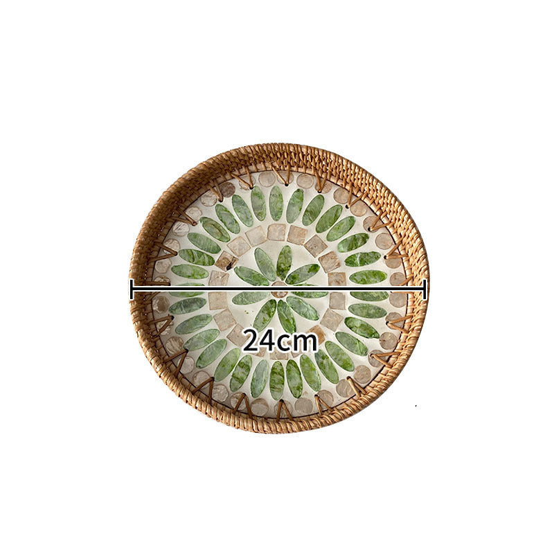 Damen Runde Servierplatte Mosaik Design 28 cm 7
