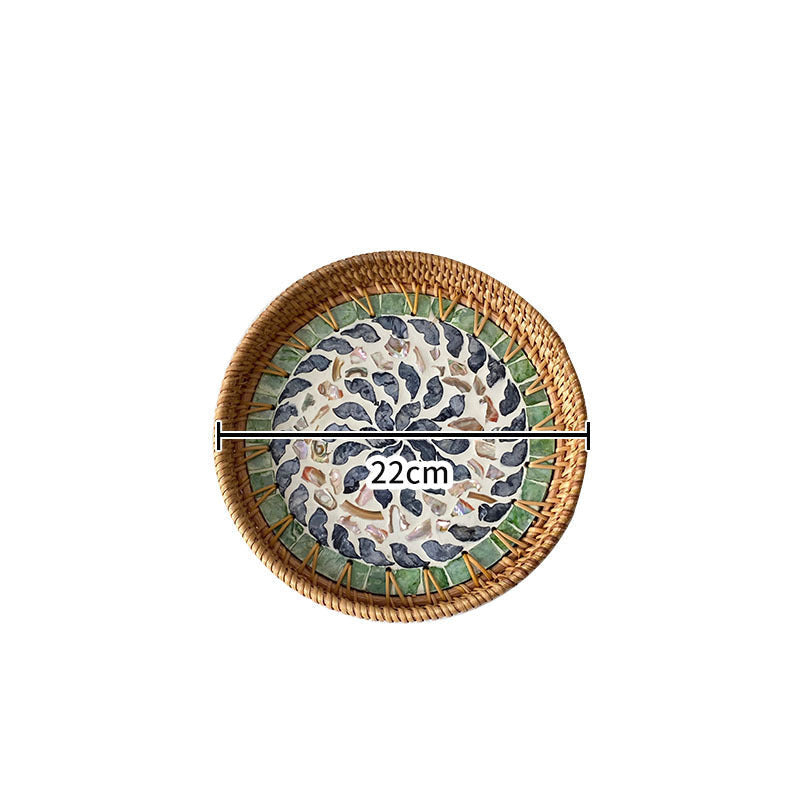 Damen Runde Servierplatte Mosaik Design 28 cm 8