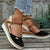 Damen Sandalen Geschlossene Zehenform mit Erhöhter Sohle für Sommerschuhe 1