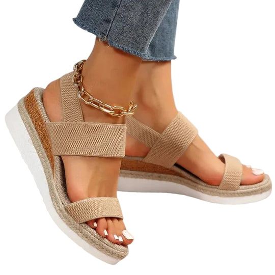 Damen Sandalen Offener Stil mit Gepolsterter Sohle für Sommerschuhe 0