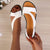 Damen Sandalen Premium PU Leder Verstellbare Riemen Sommerschuhe 2
