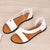 Damen Sandalen Premium PU Leder Verstellbare Riemen Sommerschuhe 3