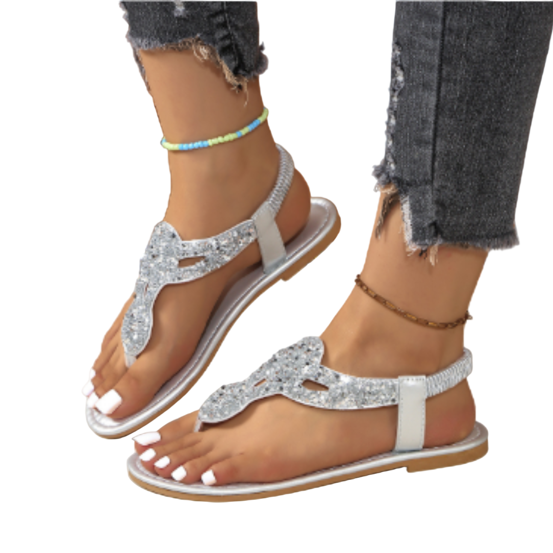Damen Sandalen mit Kristallen Modernes Design 0