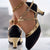 Damen Sandalen mit Schnallenriemen und Glänzender Oberfläche 7