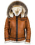 Damen Schaffelljacke mit Pelzkapuze 0