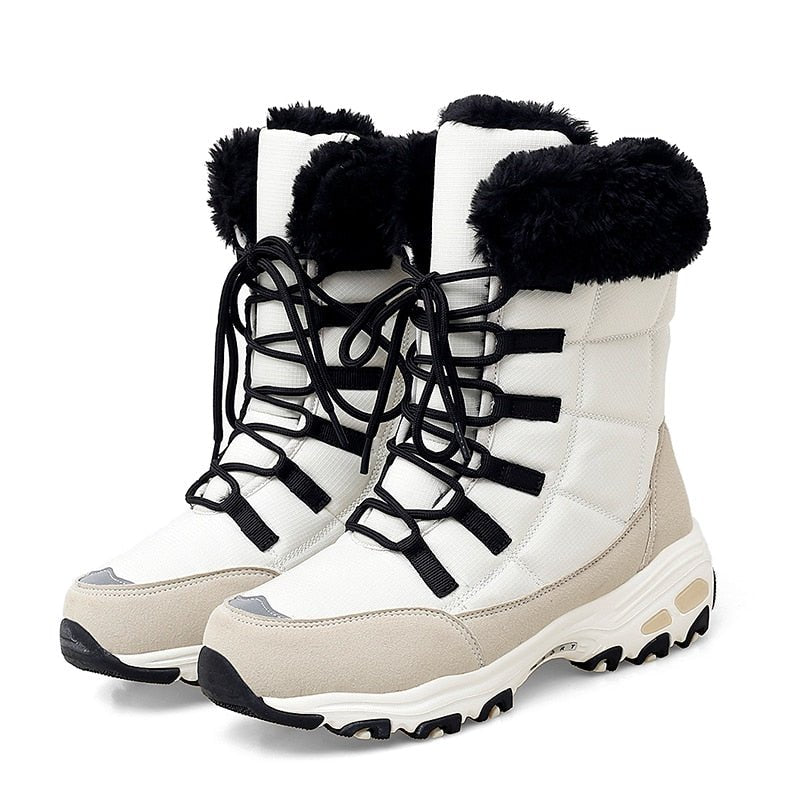 Damen Schneestiefel Warm gefüttert 5