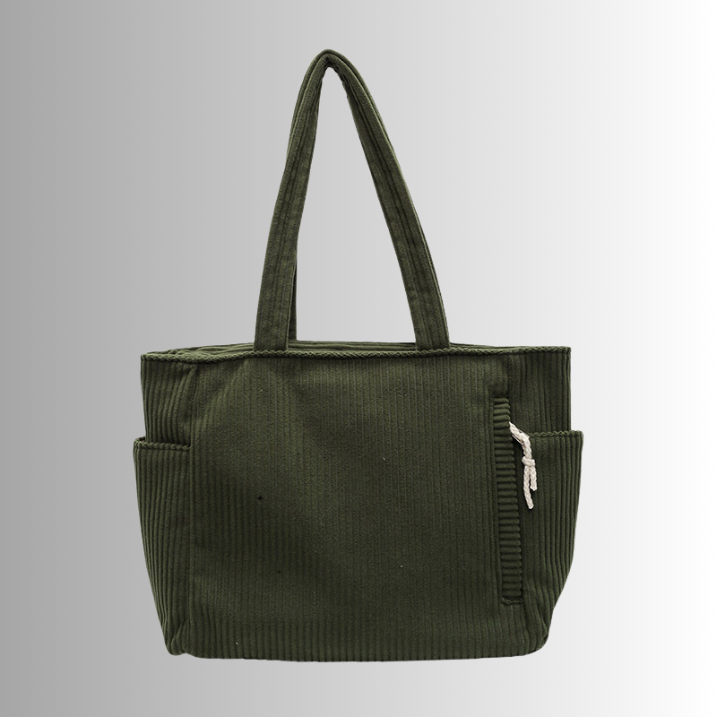 Damen Schultertasche Corduroy Modern Praktisch 3