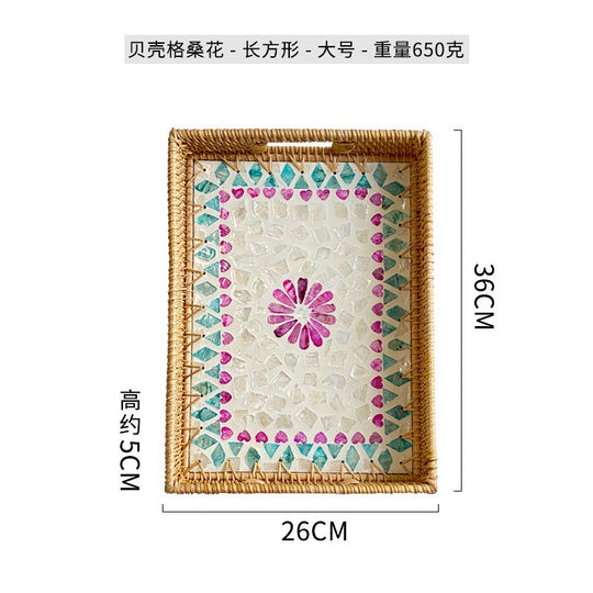 Damen Servierplatte Rechteckig Mosaik Design 7