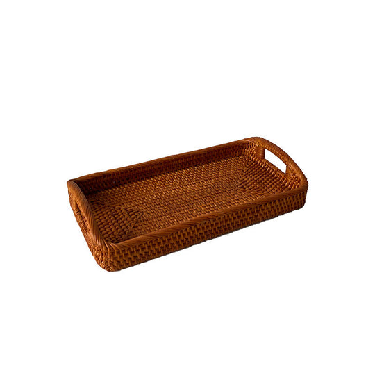 Damen Servierplatte Rechteckig aus Rattan 4