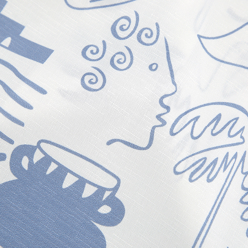 Damen Set Lässige Bluse und Shorts Atmungsaktives Gewebe 3