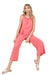 Damen Set aus Leinen mit Rüschentop und Hose 0