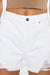 Damen Shorts Hohe Taille Ausgefranster Saum 2