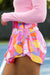 Damen Shorts mit Smockbund und abstraktem Print 2