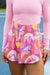 Damen Shorts mit Smockbund und abstraktem Print 3