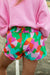 Damen Shorts mit Smockbund und abstraktem Print 7