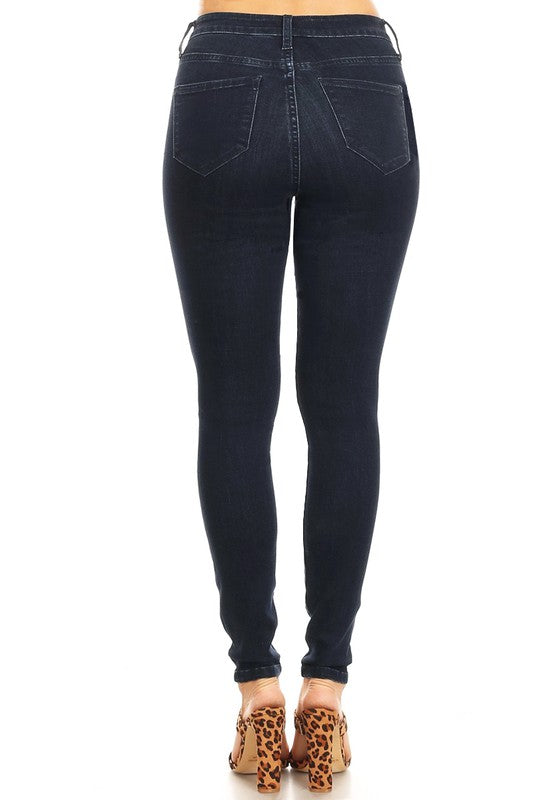 Damen Skinny Jeans Hohe Taille Denim 3