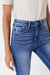 Damen Skinny Jeans mit hohem Bund und Saumdetails 3