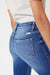 Damen Skinny Jeans mit hohem Bund und Saumdetails 6