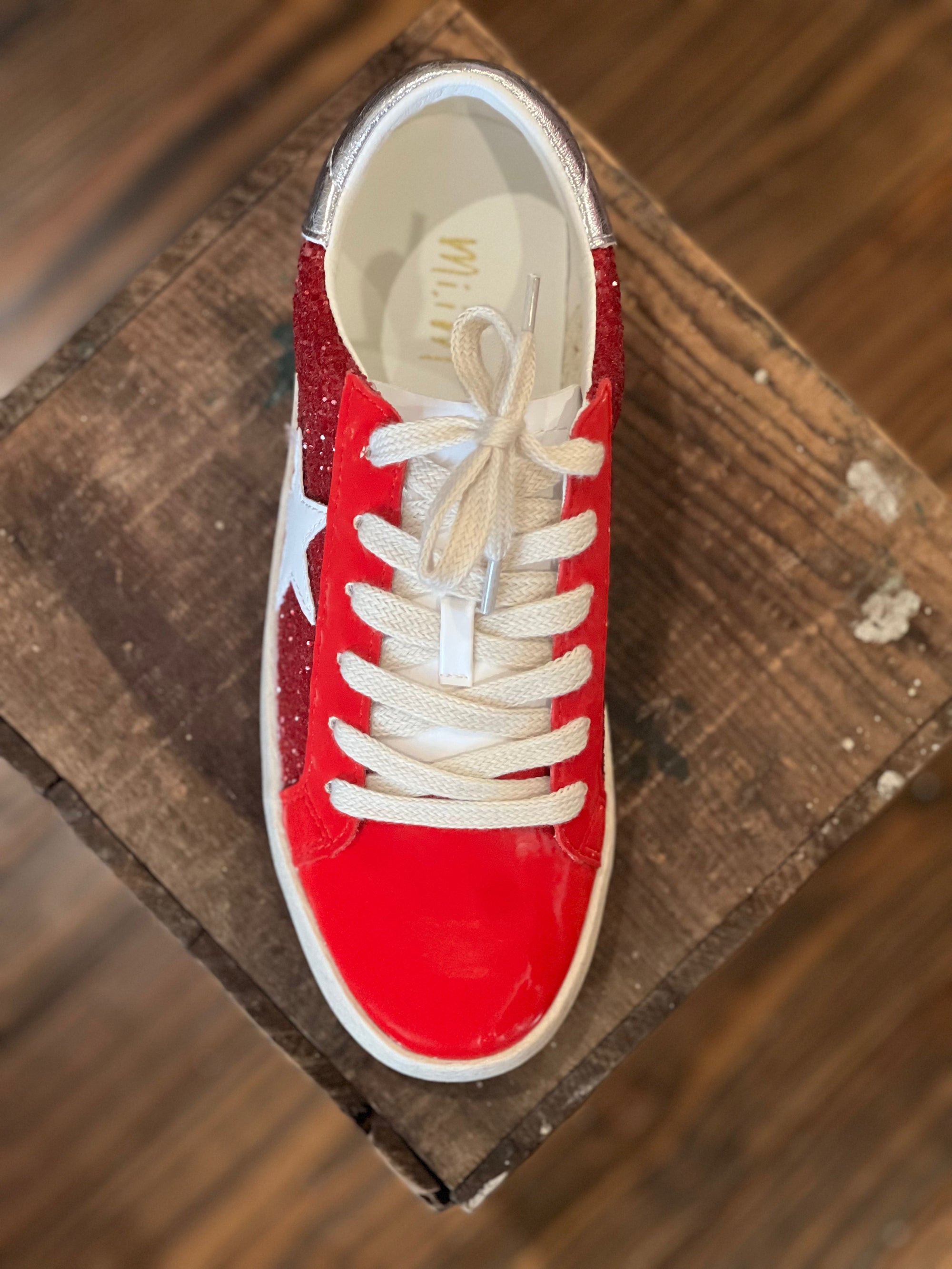 Damen Sneaker Sportlich Rot 1