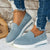 Damen Sneakers Atmungsaktive Strick-Mesh Slip-On Schuhe 1