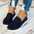 Damen Sneakers Atmungsaktive Strick-Mesh Slip-On Schuhe 3