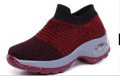 Damen Sneakers Erhöhter Absatz Atmungsaktives Obermaterial für Freizeit und Outdoor 13