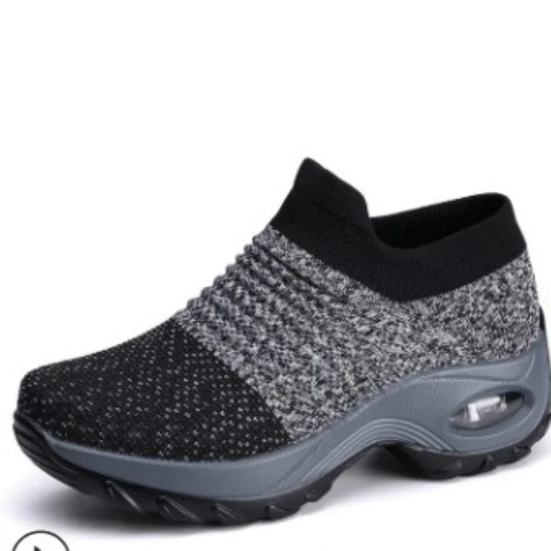 Damen Sneakers Erhöhter Absatz Atmungsaktives Obermaterial für Freizeit und Outdoor 2
