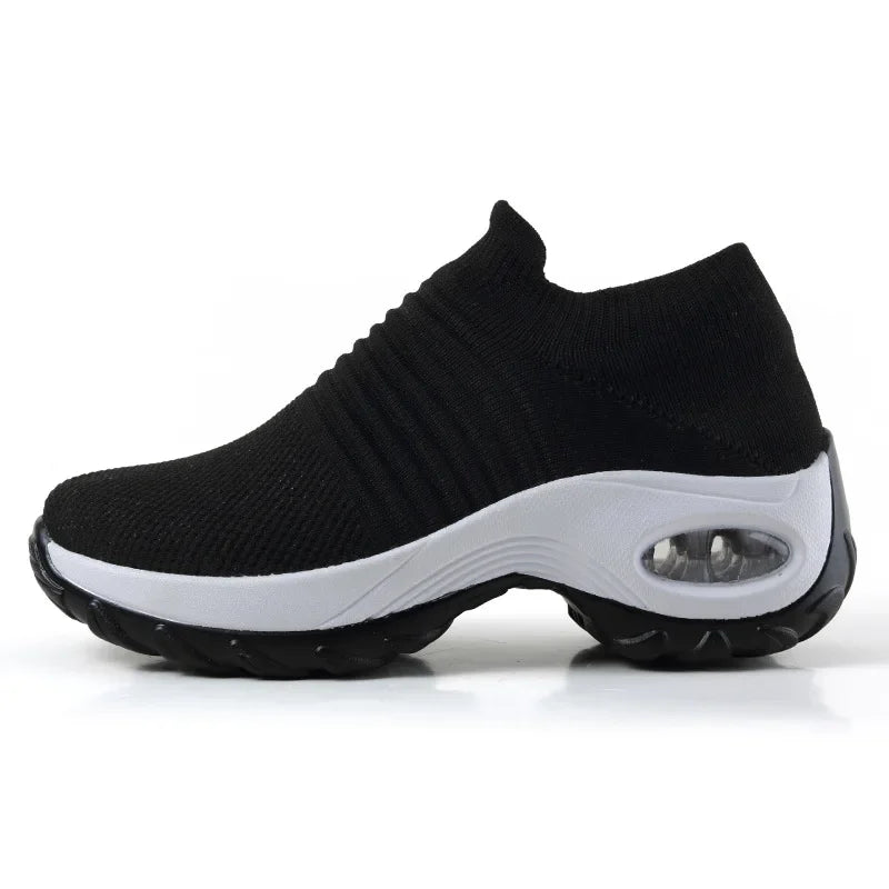 Damen Sneakers Erhöhter Absatz Atmungsaktives Obermaterial für Freizeit und Outdoor 3