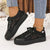 Damen Sneakers Offenes Obermaterial Mit Veterschluss und Plateau-Sohle 3