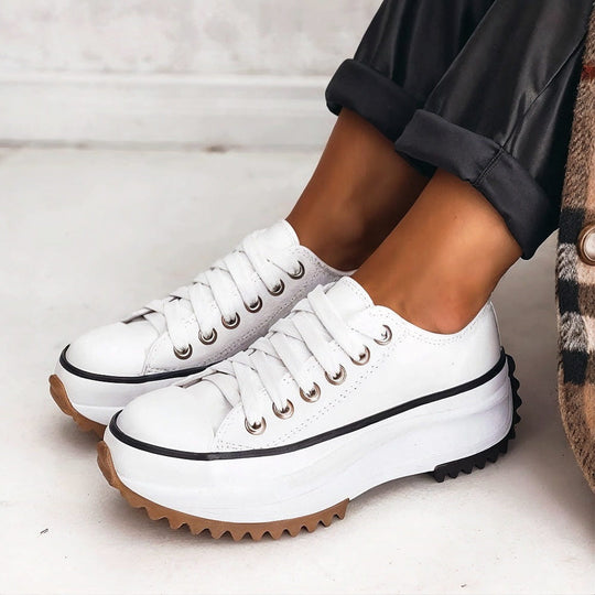 Damen Sneakers Plattform Design Atmungsaktiv 4