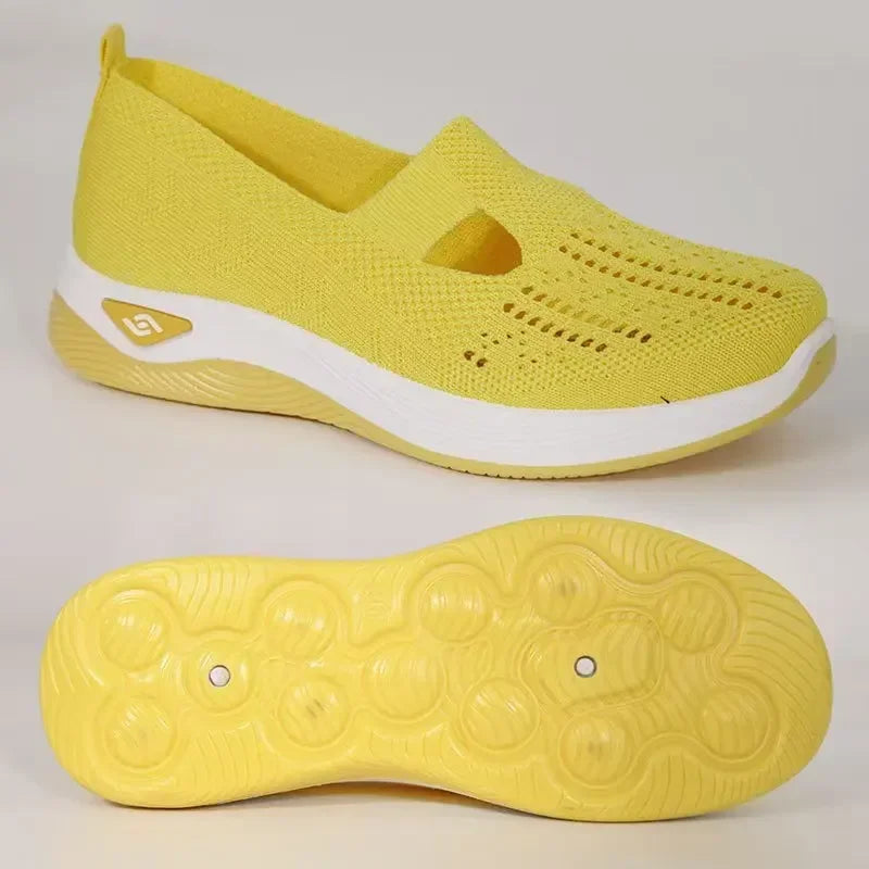 Damen Sneakers Slip-On Atmungsaktiv mit Fußgewölbeunterstützung und Memory Foam 15