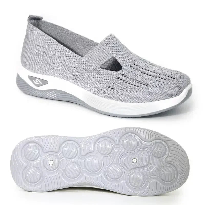 Damen Sneakers Slip-On Atmungsaktiv mit Fußgewölbeunterstützung und Memory Foam 9