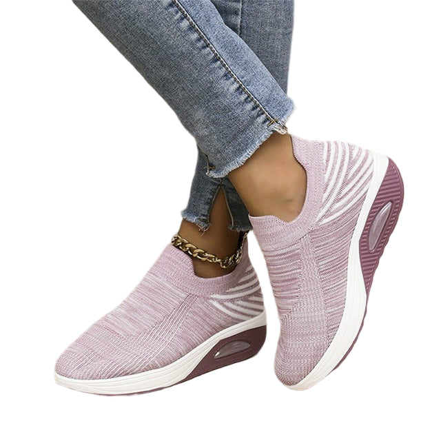 Damen Sneakers Slip-On Mesh mit Luftsohle 0